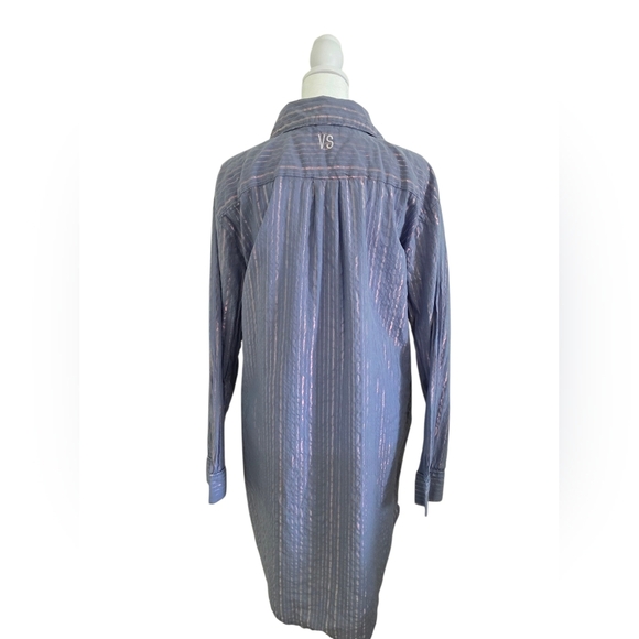 Victoria's Secret Blue And Pink Striped Pajama Shirt Size Large - Picture 5 of 7